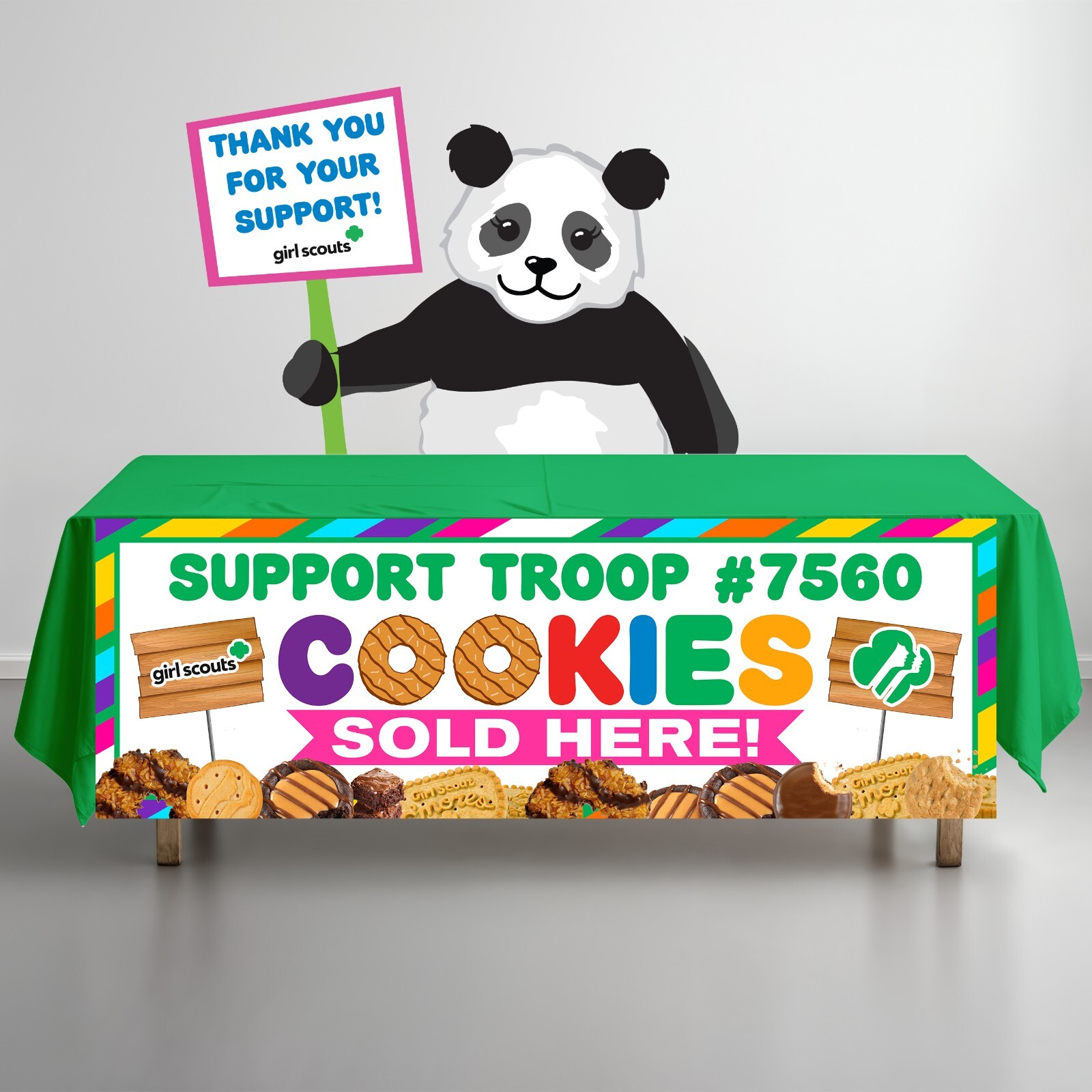 Girl Scout Cookie Sale Canopy Tent Banner – Sold Here – Troop – Poster Sign