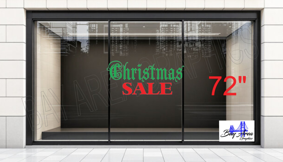 Christmas SALE Retail Store Window Deca Sign Vinyl Oracal 651 Exterior