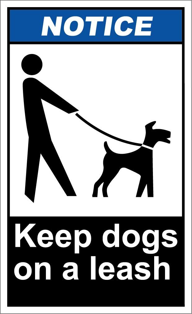 Vertical Metal Sign Multiple Sizes Keep Dogs on A Leash Notice Osha Ansi