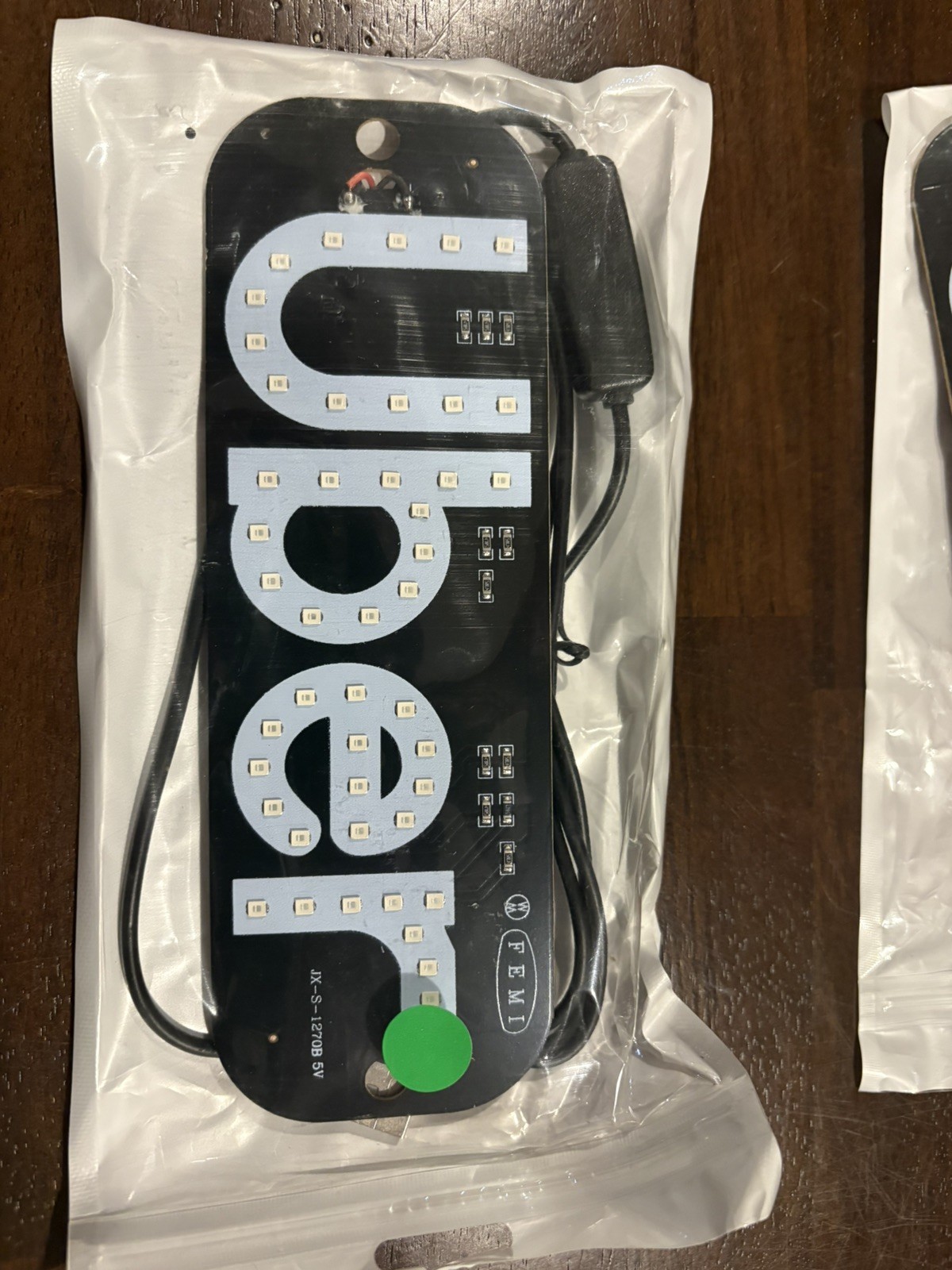 Wholesalers bundle of 75 USB LED Car Sign- Green, Blue, white 25 of each color