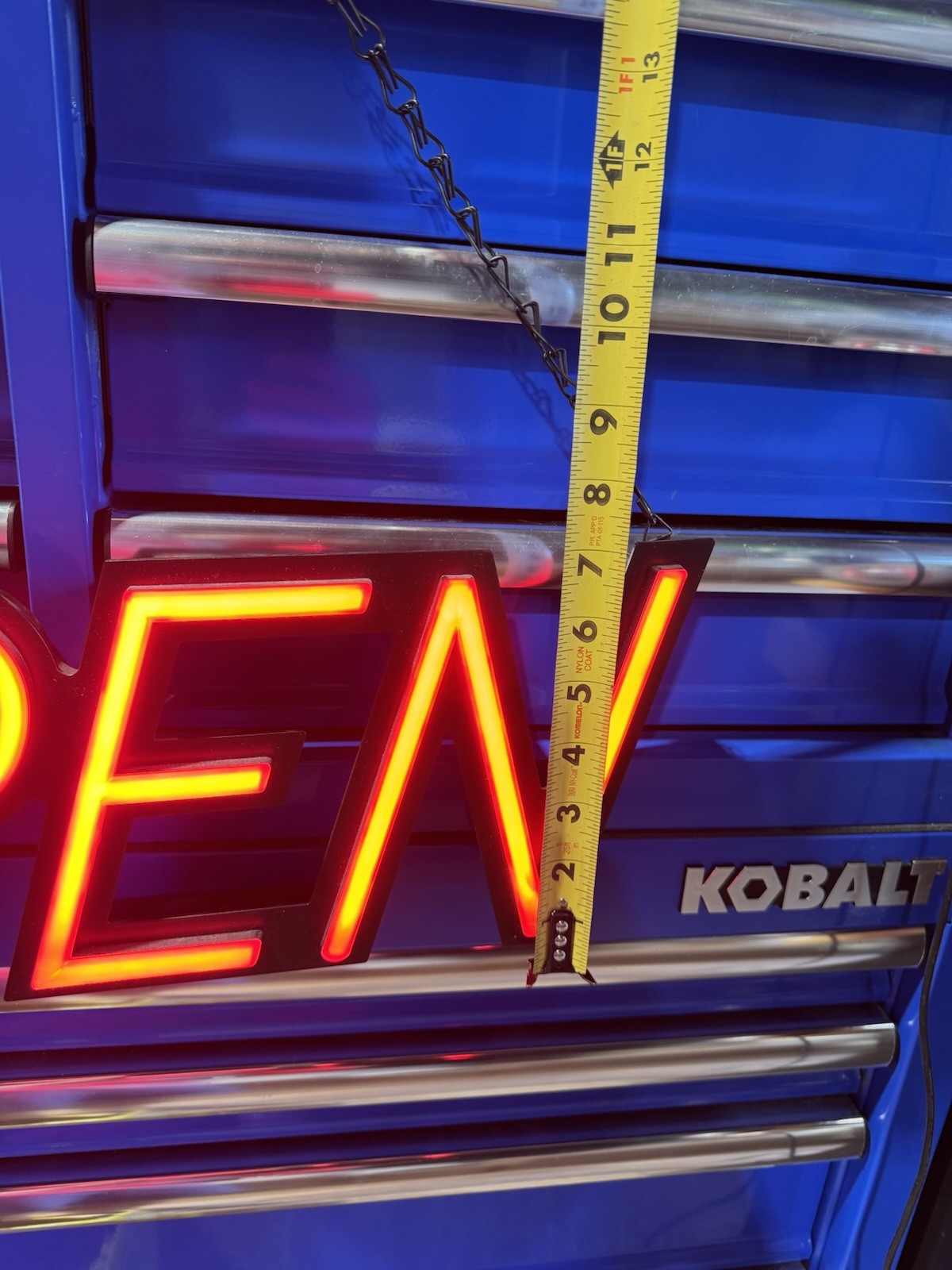 Optiva LED Signs Neon Store Window OPEN Sign w/Chain & Power Cord 22x8x2