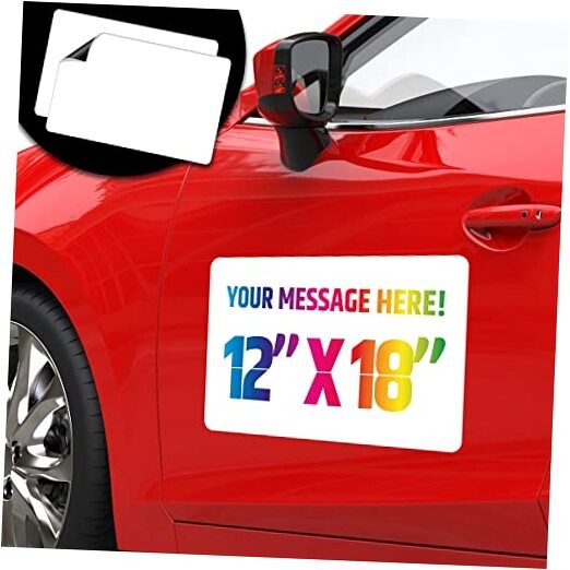 Premium Magnetic Car Signs – Blank – 18&Prime;x12&Prime; – Will Never Fly Off Your Car