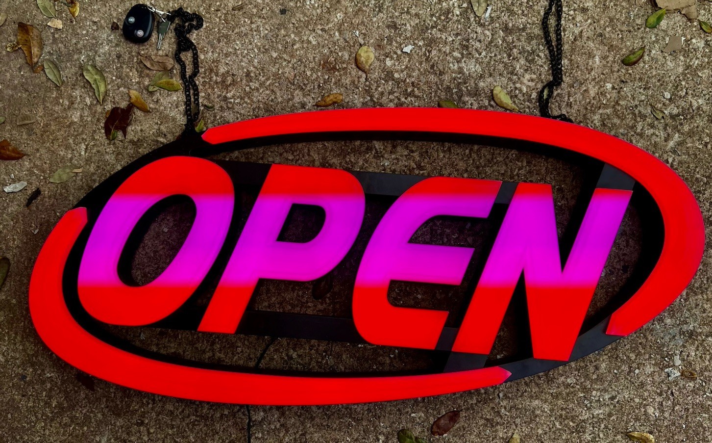 LED Open Sign NIOB Super-Bright Innovations GLI1050 32” x 15” Green Light