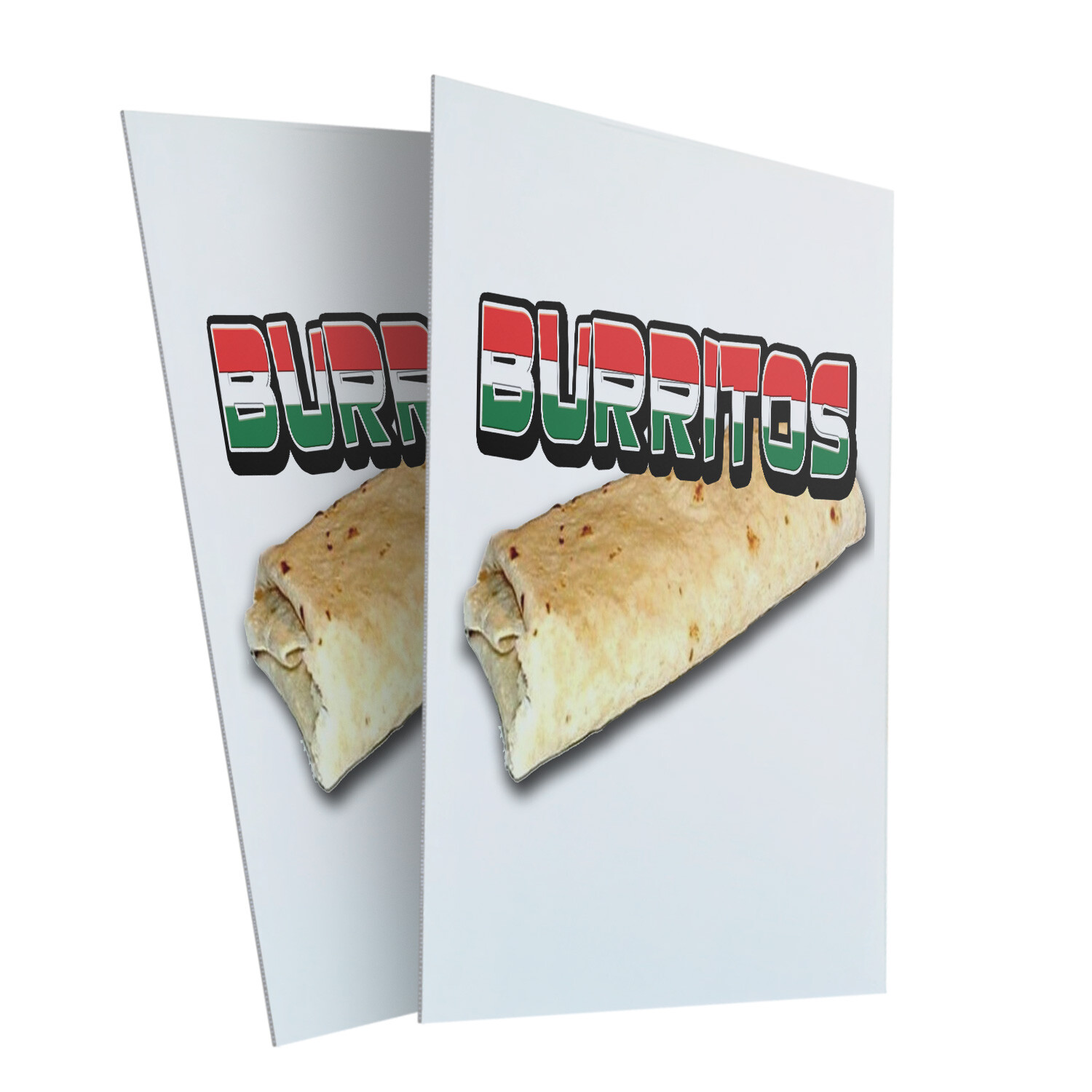 A-frame Sidewalk Burritos 24&Prime; x 36&Prime; Double Sided A-Frame Sidewalk Sign