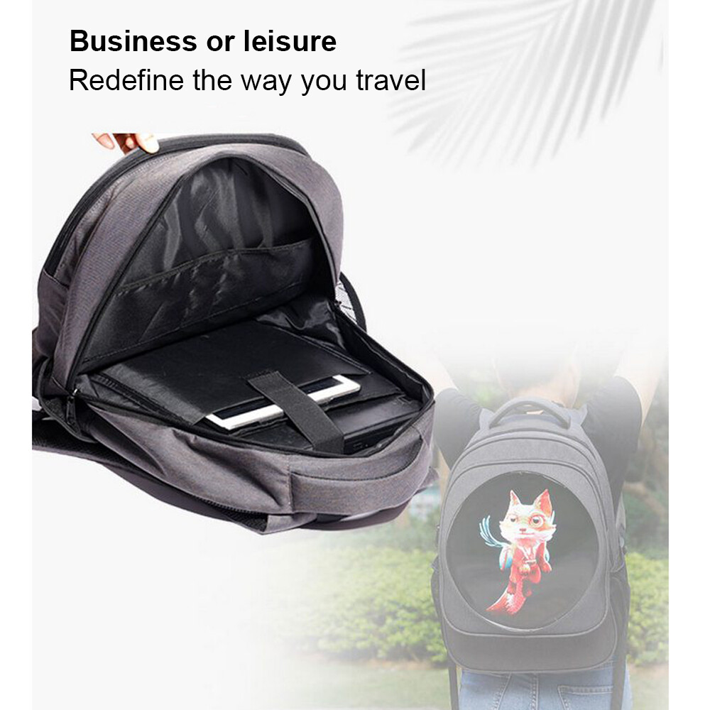 3D Hologram Projector Fan Advertising Zipper Backpack LED Display Holographic