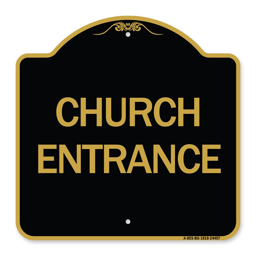 Designer Series – Church Entrance Heavy Gauge Aluminum Architectural Sign