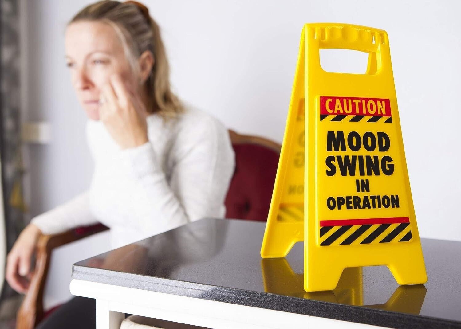 Mood Swing In Operation Desk Caution Sign Office Gift Accessory – Hilarious GaG