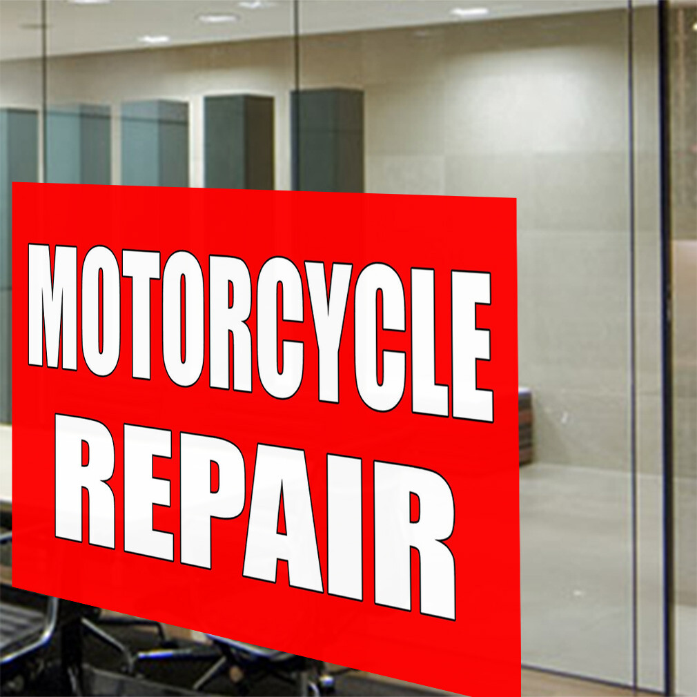 Decal Stickers Motorcycle Repair B Vinyl Store Sign Label Restaurant and Food