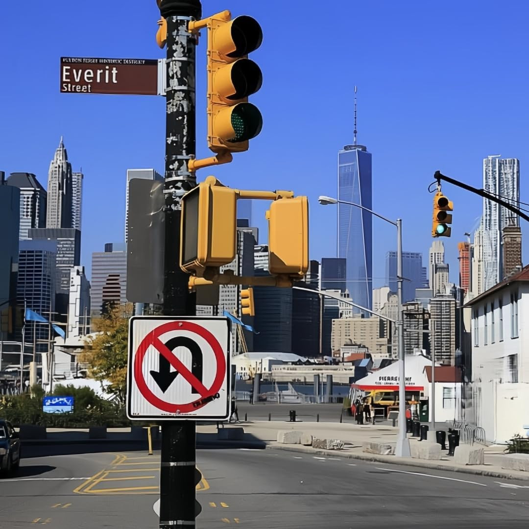 No U-Turn Sign – 12&Prime;x12&Prime; Reflective Rust-Free Aluminum, Weatherproof