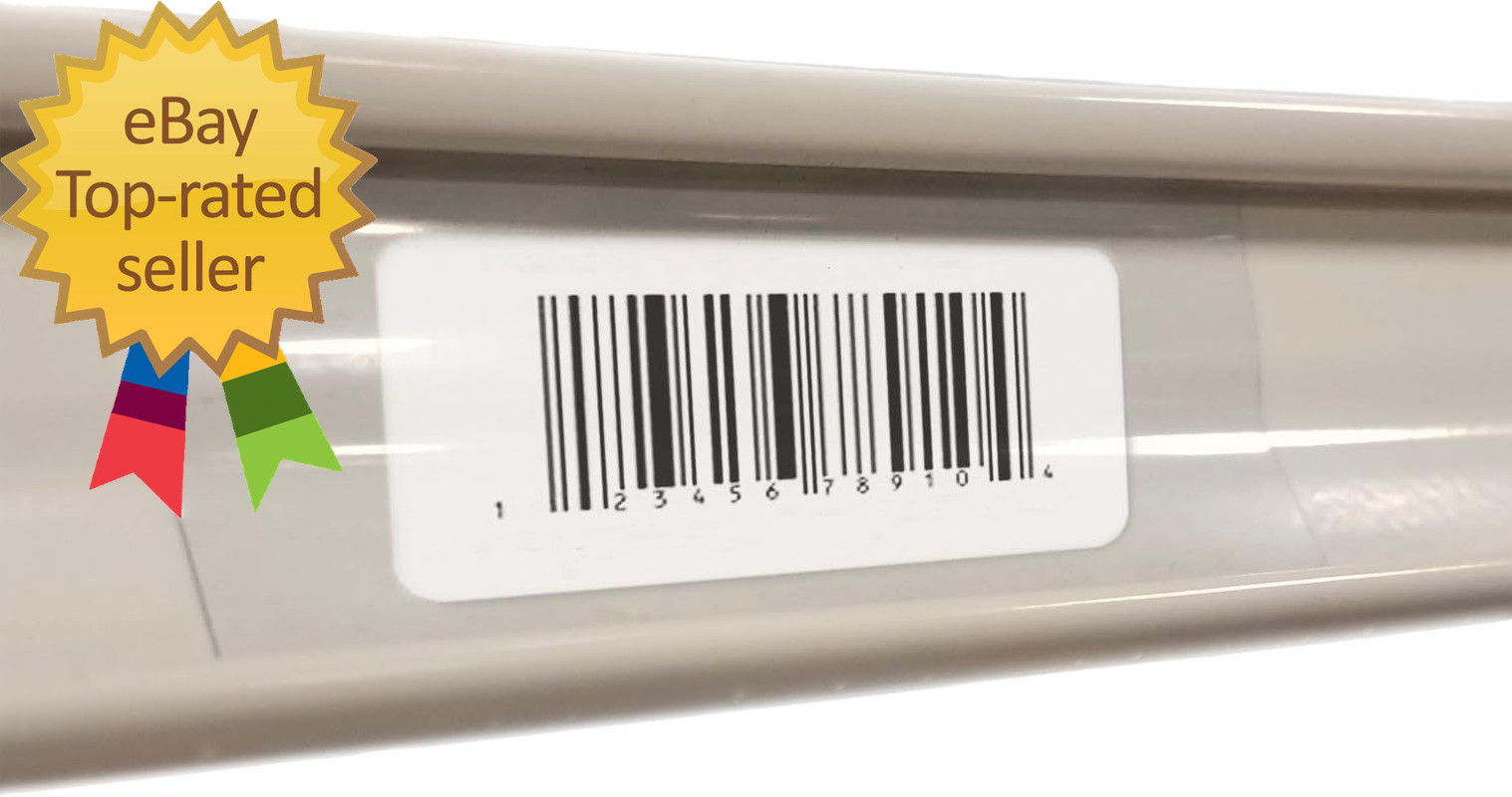 250 Clear Plastic Gondola Shelving Ticket Molding UPC Insert Strips 3 X 1.25&Prime;