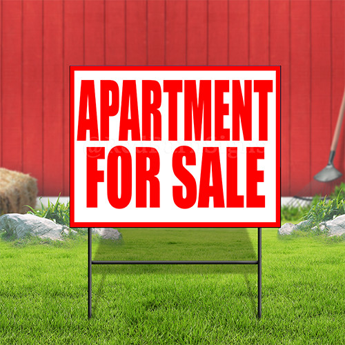 Apartments for SaleCoroplast Sign Plastic Indoor Outdoor Yard Sign