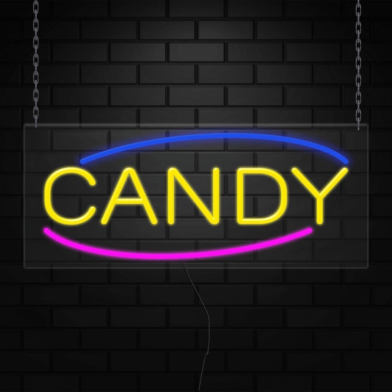 Candy Sign for Business Displays | LED Flex Neon | 32&Prime;W x 13&Prime;H x 1&Prime;D