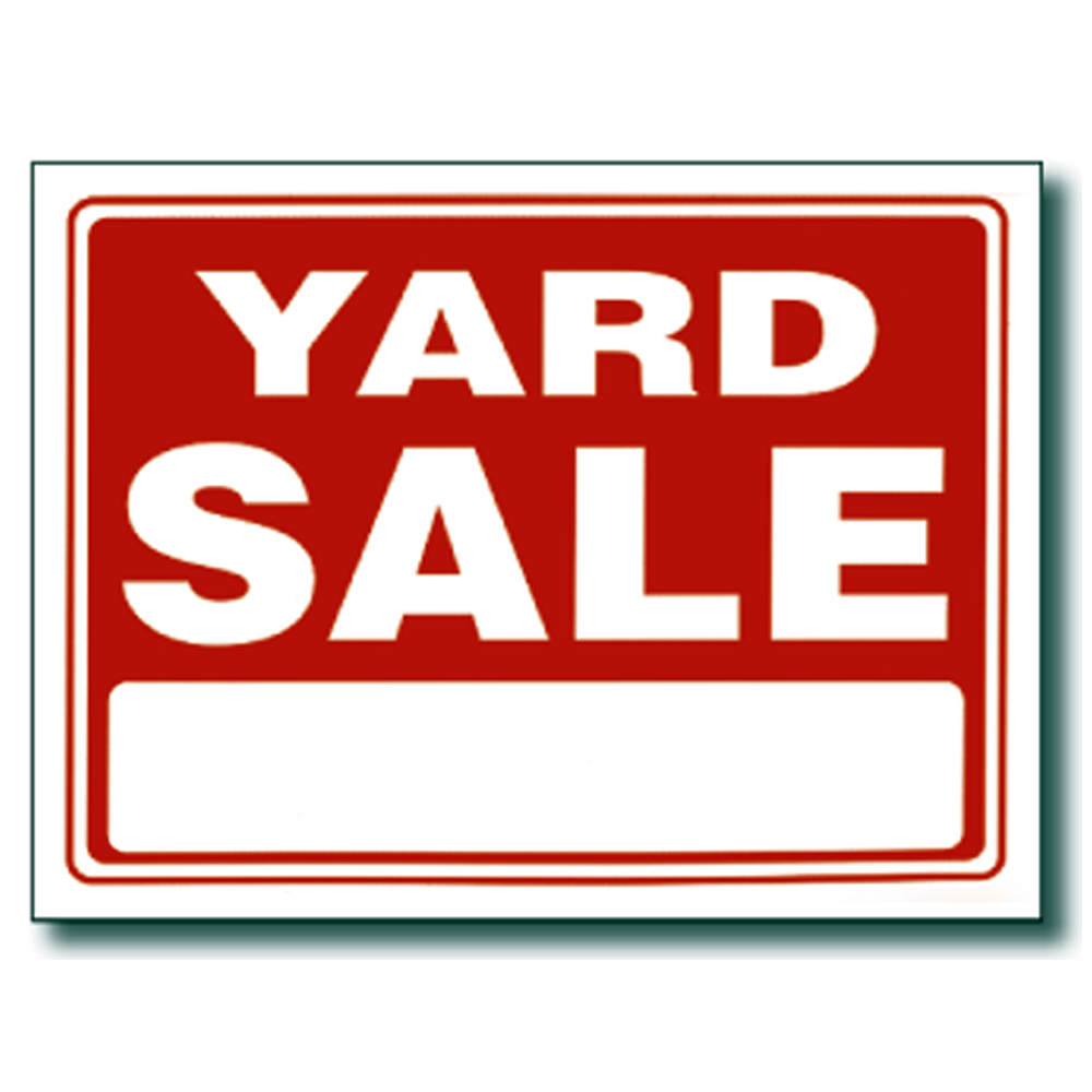 5 Pcs 9 x 12 Inch Red & White Flexible Plastic  » Yard Sale  » Sign
