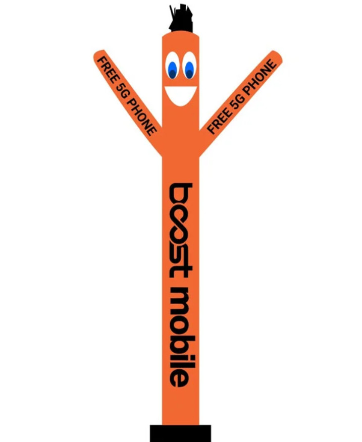 20ft Boost Mobile (NEW LOGO) Inflatable Air Dancer without Arrow