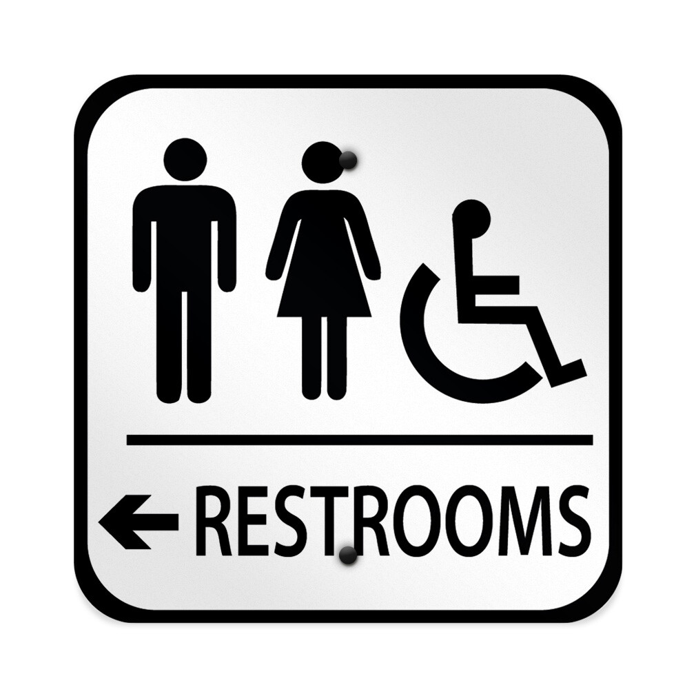 Aluminum Square Metal Sign Directional Acrylic Right Weatherproof Street
