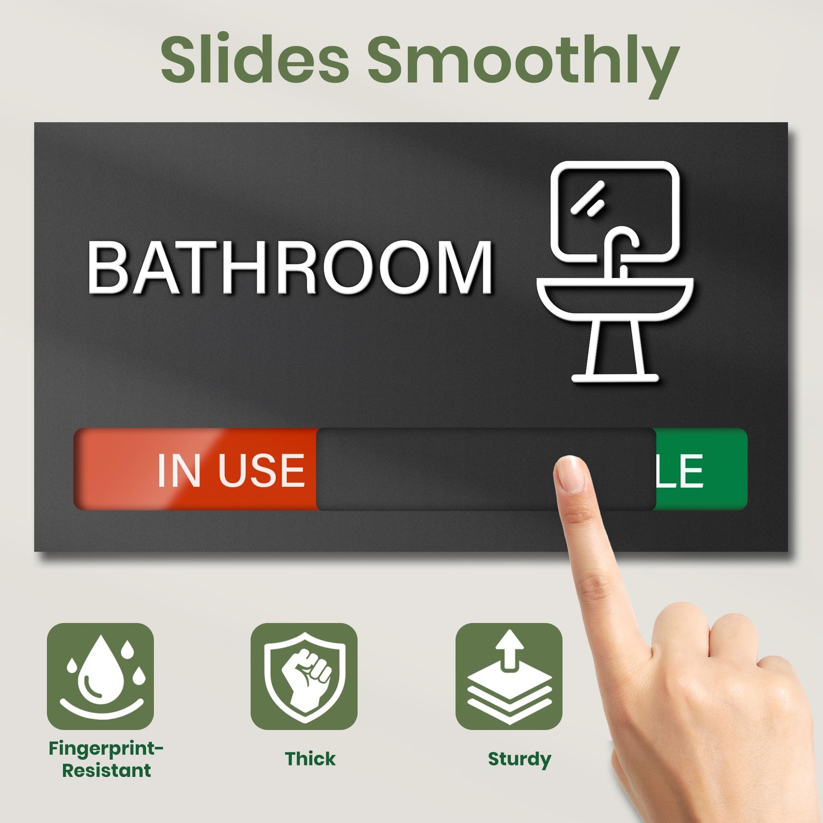 Bathroom Door Signs Available In Use Sliding Sign Do Not Disturb Vacant Occup…