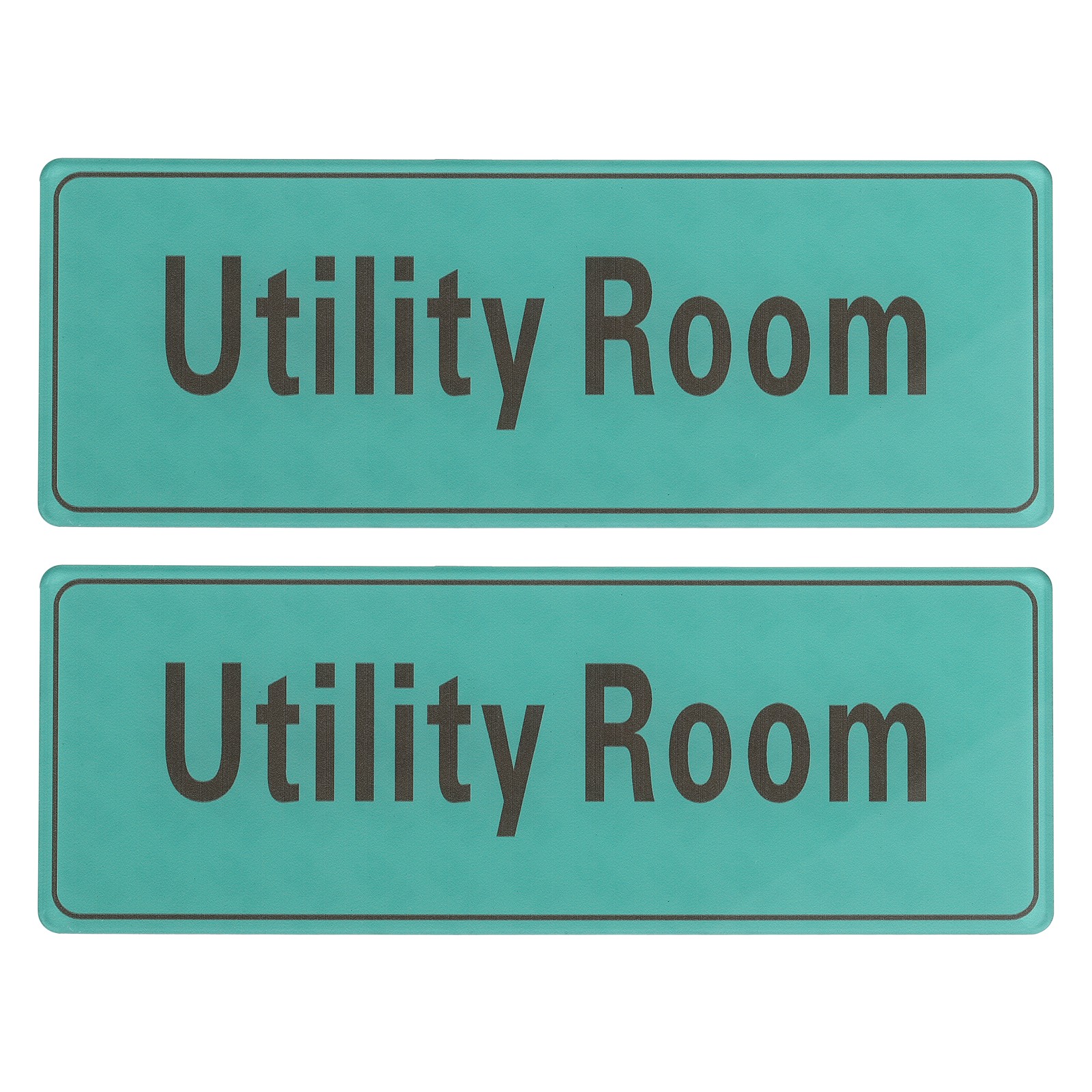 9&Prime;x3&Prime; Utility Room, 2Pcs Room Door Sign, Light Green with Charcoal Gray Text