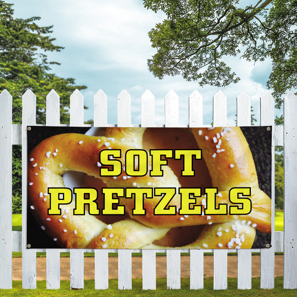 Vinyl Banner Multiple Sizes Soft Pretzels Outdoor Advertising Printing G Outdoor