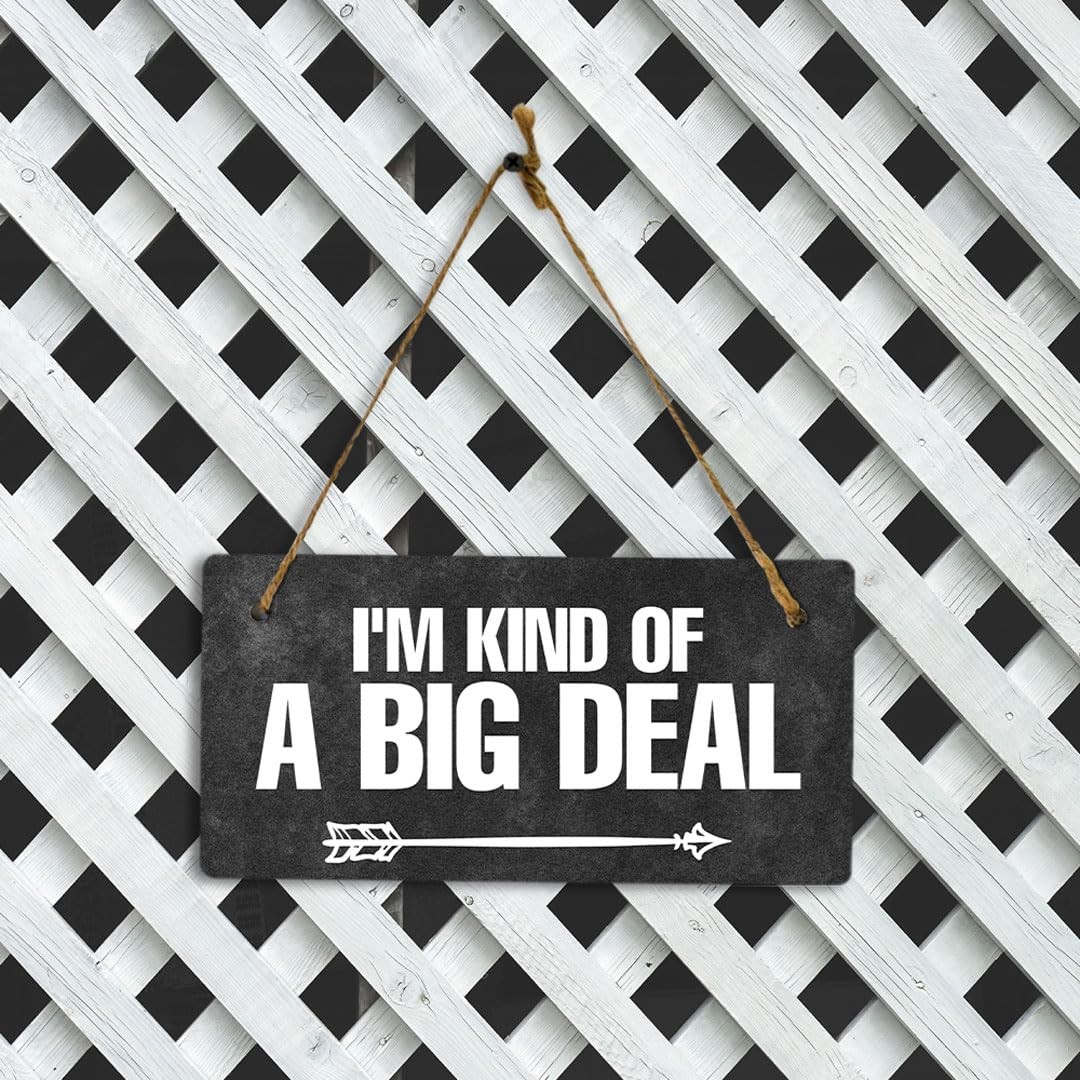I&rsquo;m Kind Of A Big Deal 5×10 Hanging Plus Wall or Door Sign | Home & Office Decor