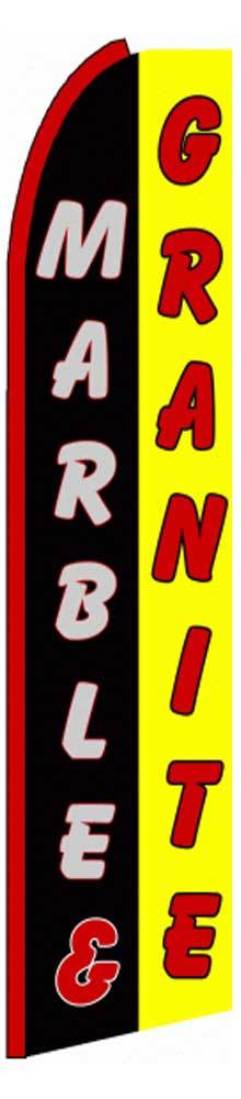 Marble & Granite Flag Flutter Feather Banner Swooper Extra Wide