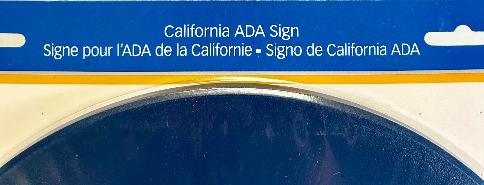 California ADA Compliant Sign 12&Prime; Round Self Adhesive Plastic Women&rsquo;s Room Blue
