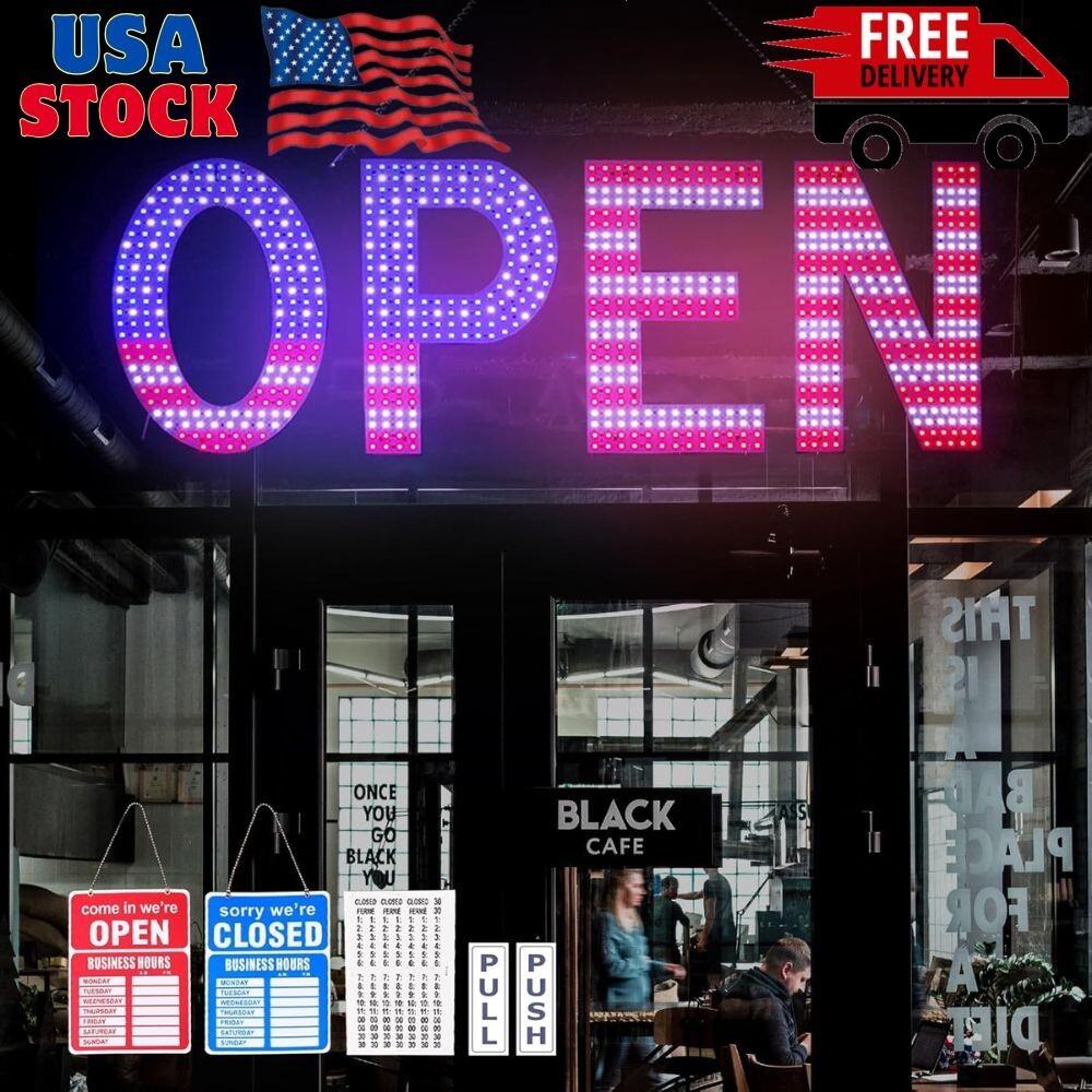 LED Open Signs for Business, 40&Prime;L X 14&Prime;W Inch Large Led Open Sign