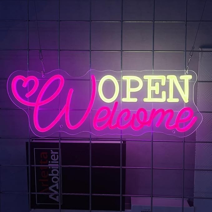 LED Neon Open Sign ,17&Prime; Light Bright for Restaurant Bar Store Shop Market
