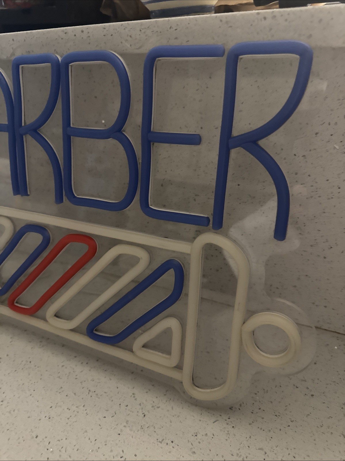 LED Neon Barber Shop Sign Barber Pole Light Dimmable Business Wall Decor USB