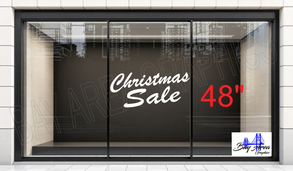 Christmas SALE Window Vinyl Sticker Sign Oracal 651 Holiday Shop Graphic 🎄