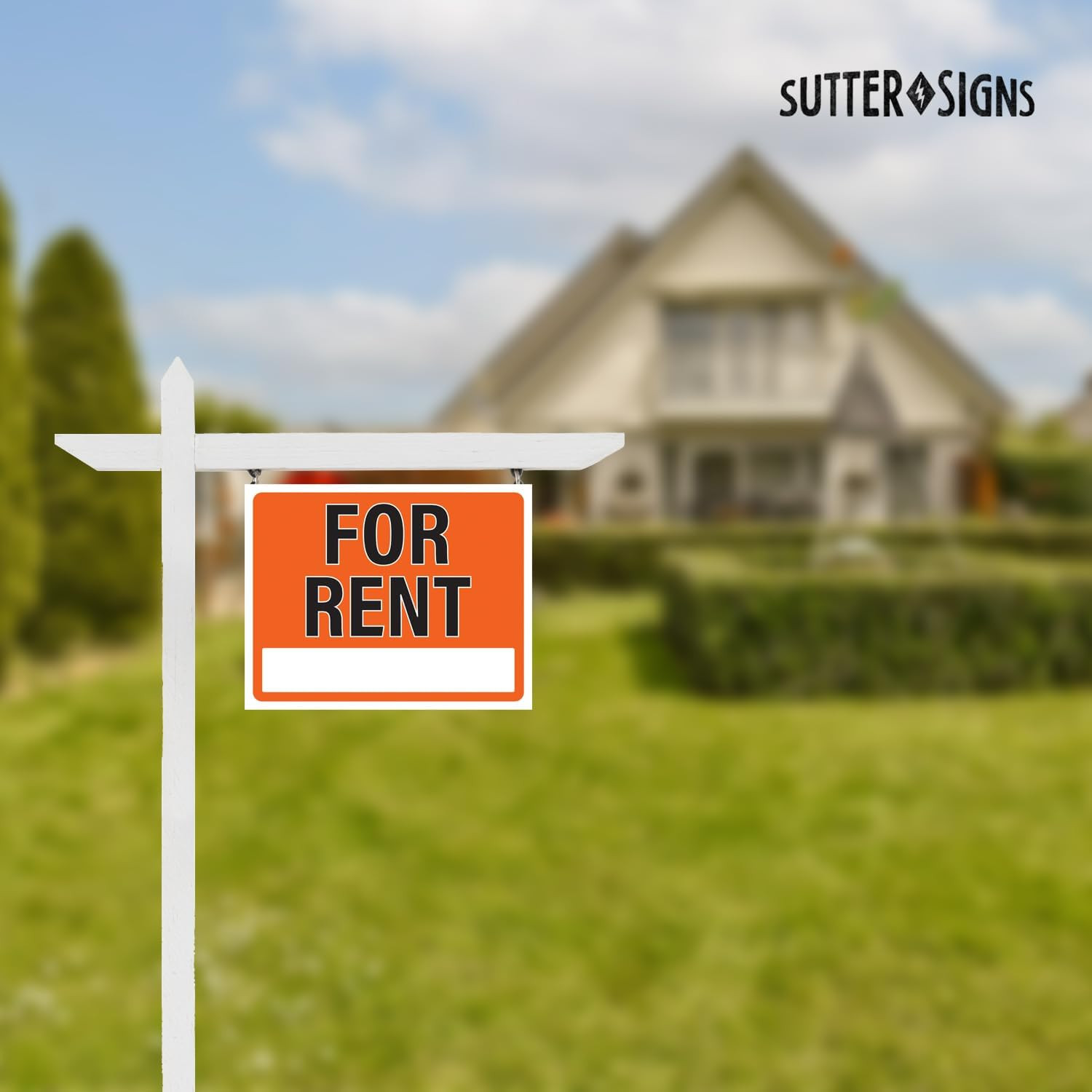 For Rent Sign 14X11, Plastic Sign for Home, Office, Rental, Commercial Propety,