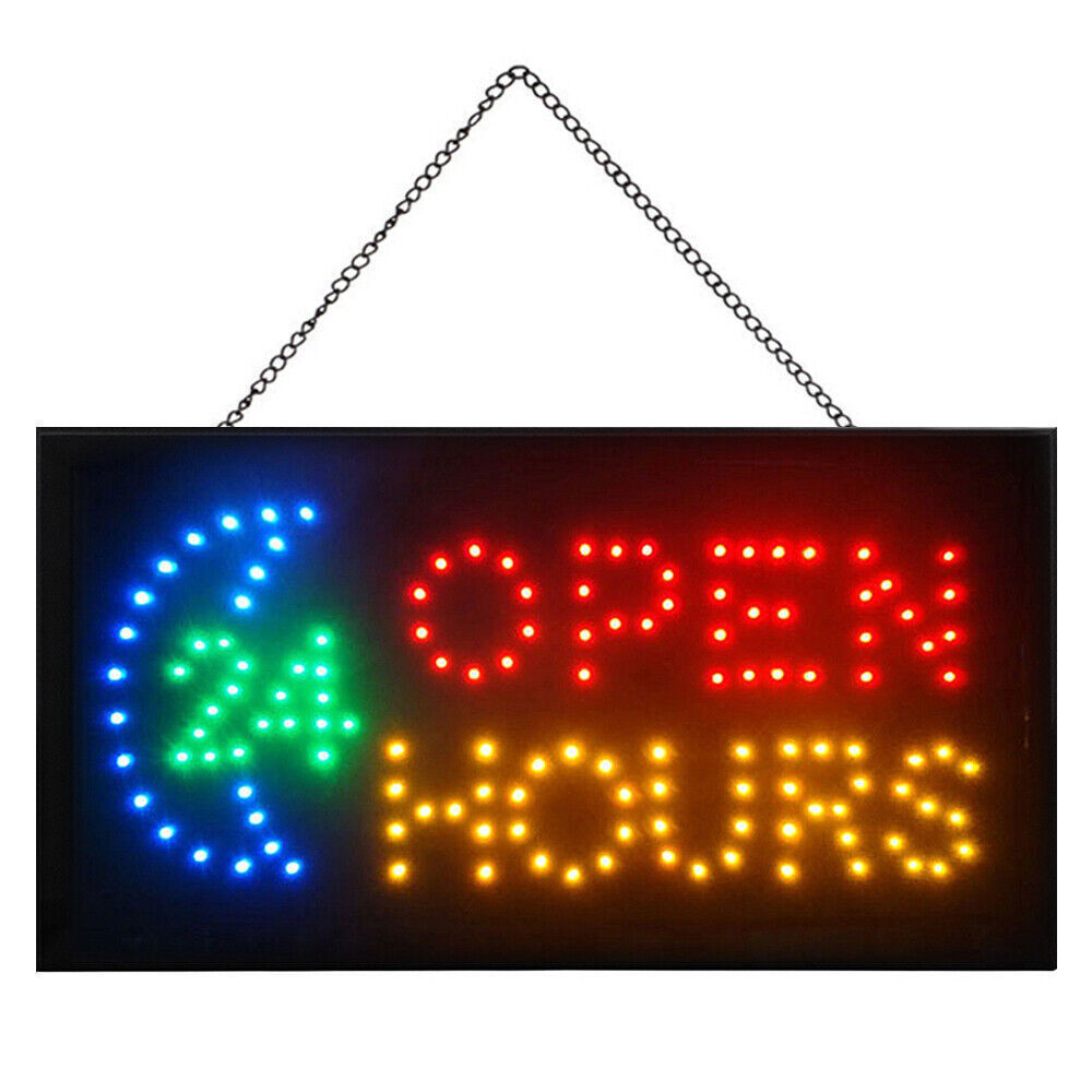 19&Prime; x 10&Prime; Ultra Bright LED Neon Light Animated Motion Business Sign with ON/OFF