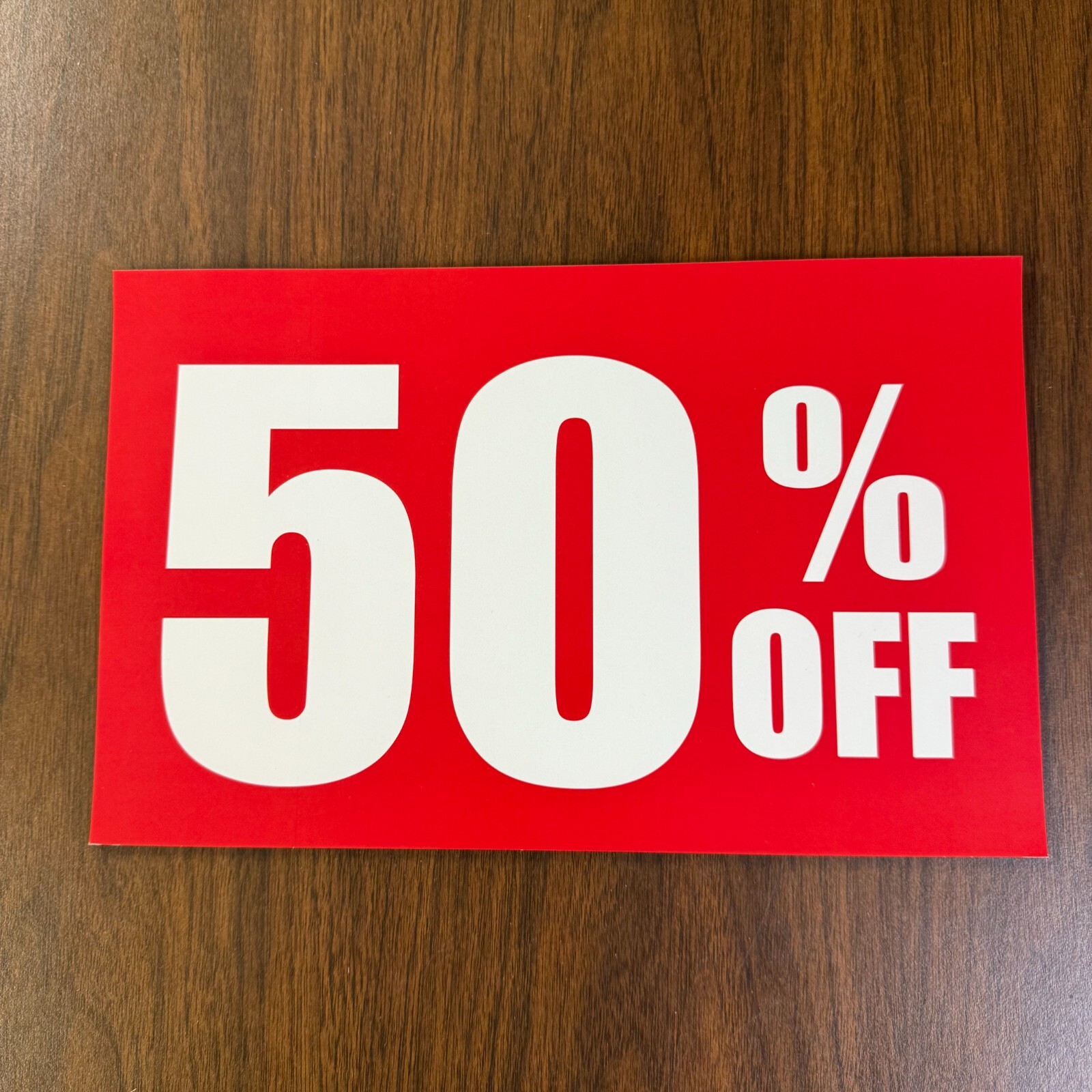 50 % OFF Sale Price Signs for Retail -11&Prime;w x 7&Prime;H- 8 pieces- Price shelf signs