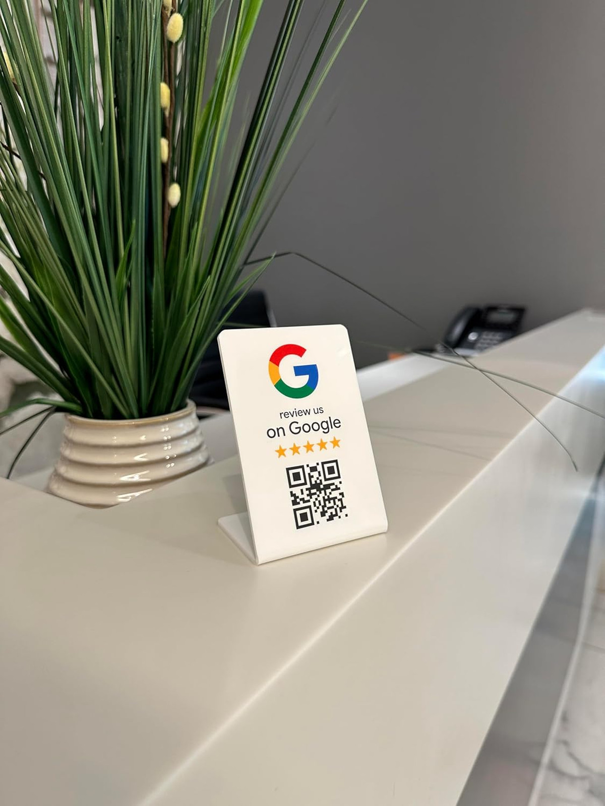 Google Review Stand NFC QR Code 3-Pack Easy Setup for All Businesses