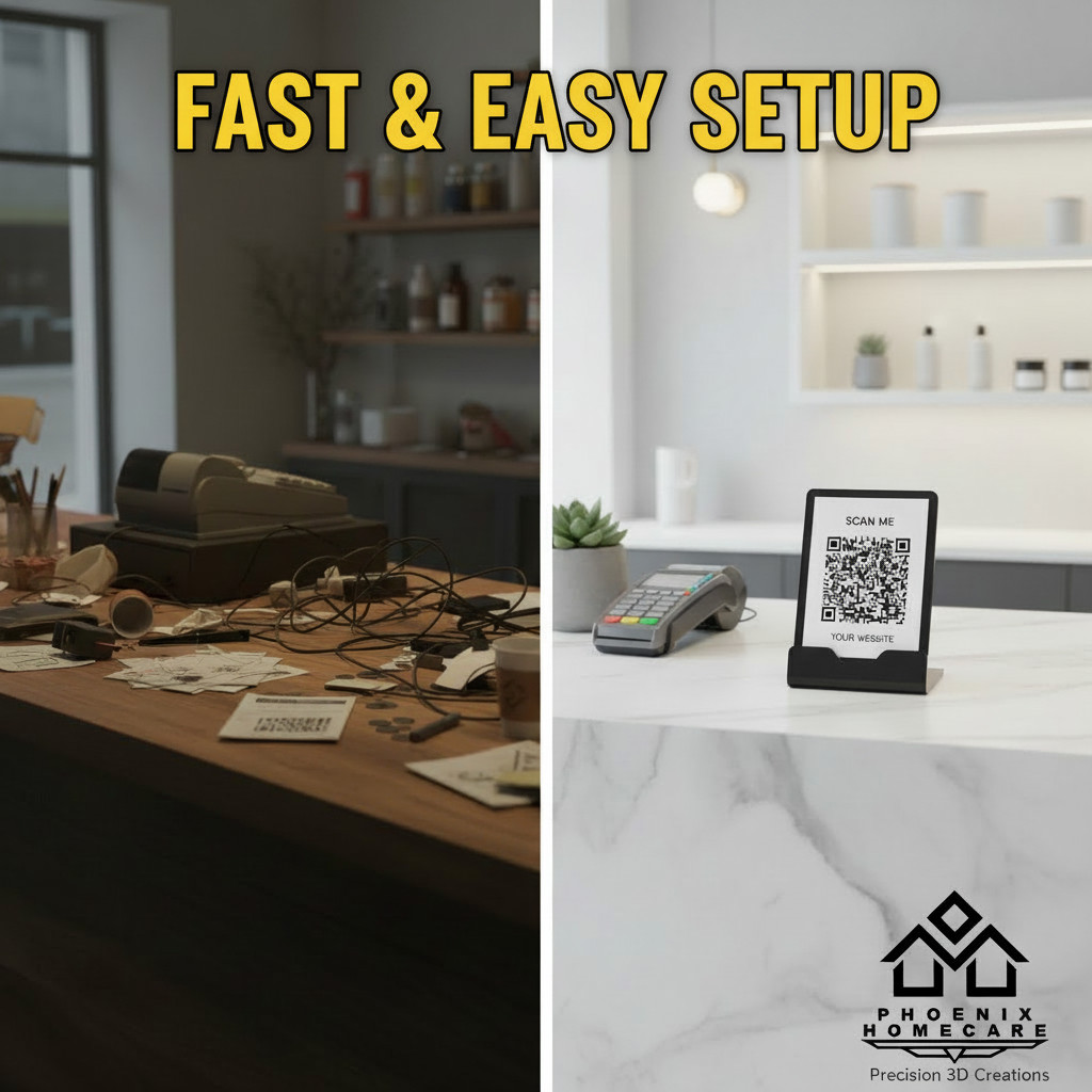 Custom QR Code Sign Stand | Scan to Pay | PayPal Venmo Cash App |Storefront Sign