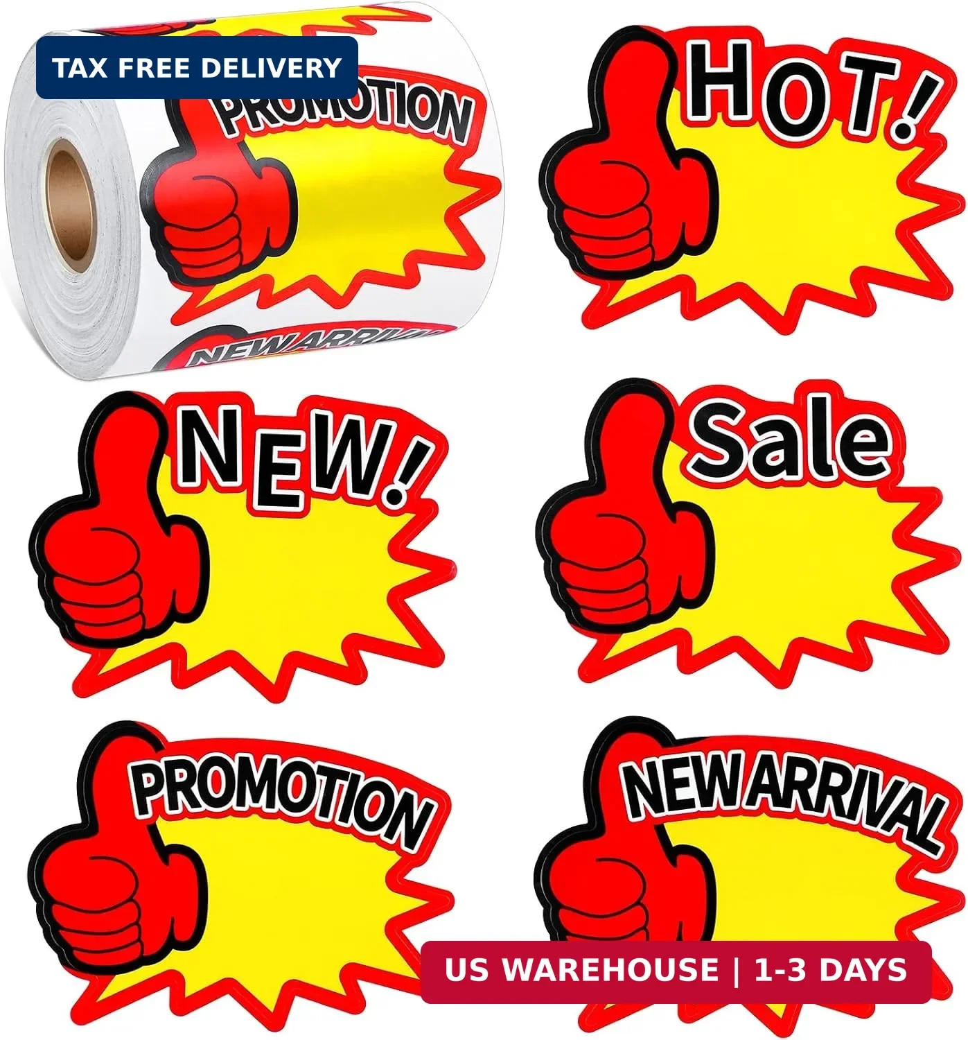 Tinlade 500 Pcs Starburst Signs Price Stickers 2.8 x 3.5 Inch Self Adhesive Pric