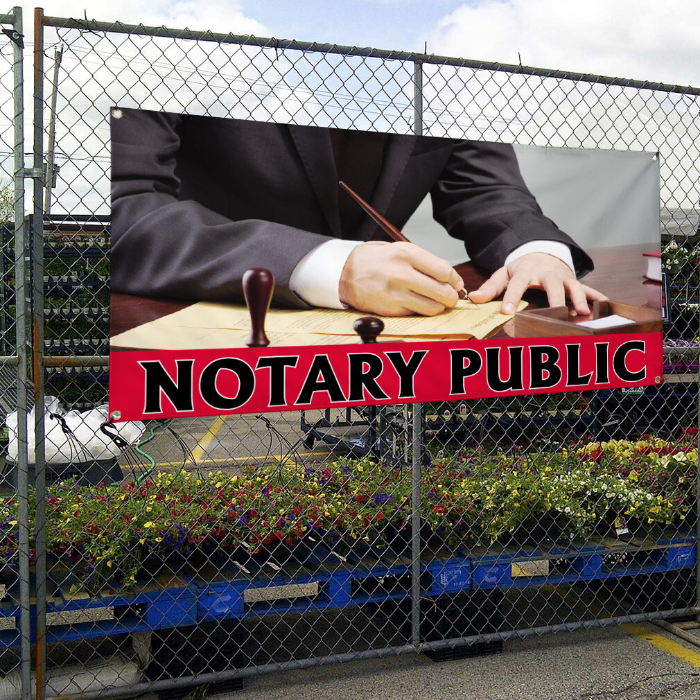 Vinyl Banner Multiple Sizes Notary Public Outdoor Advertising Printing B Outdoor