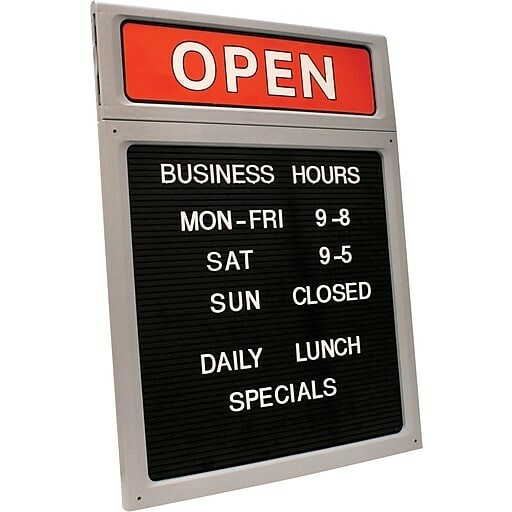 Cosco Sign with Character Set, Open/Close, 20&Prime; x 15&Prime;, 1 each