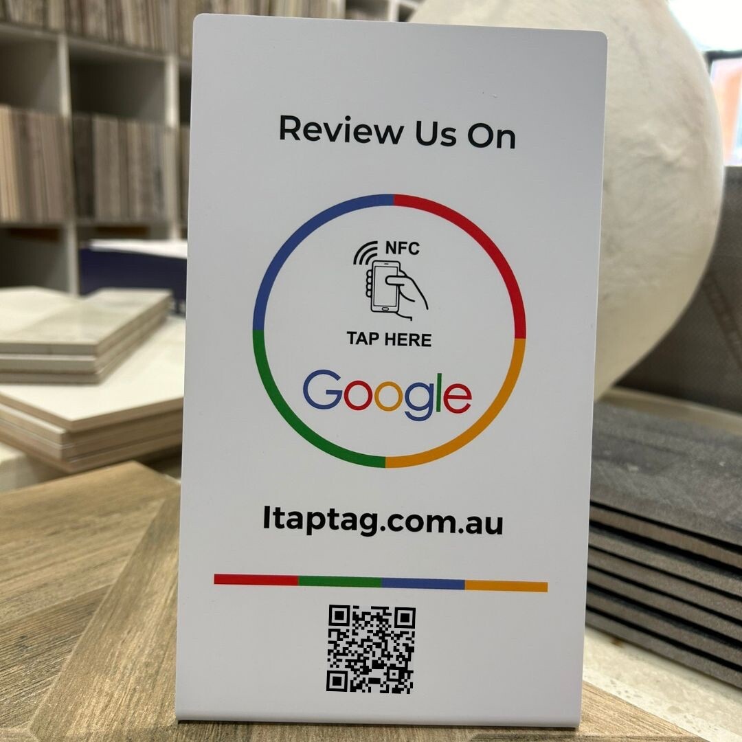 Google Review Stand Counter Sign Stand NFC + QR Code
