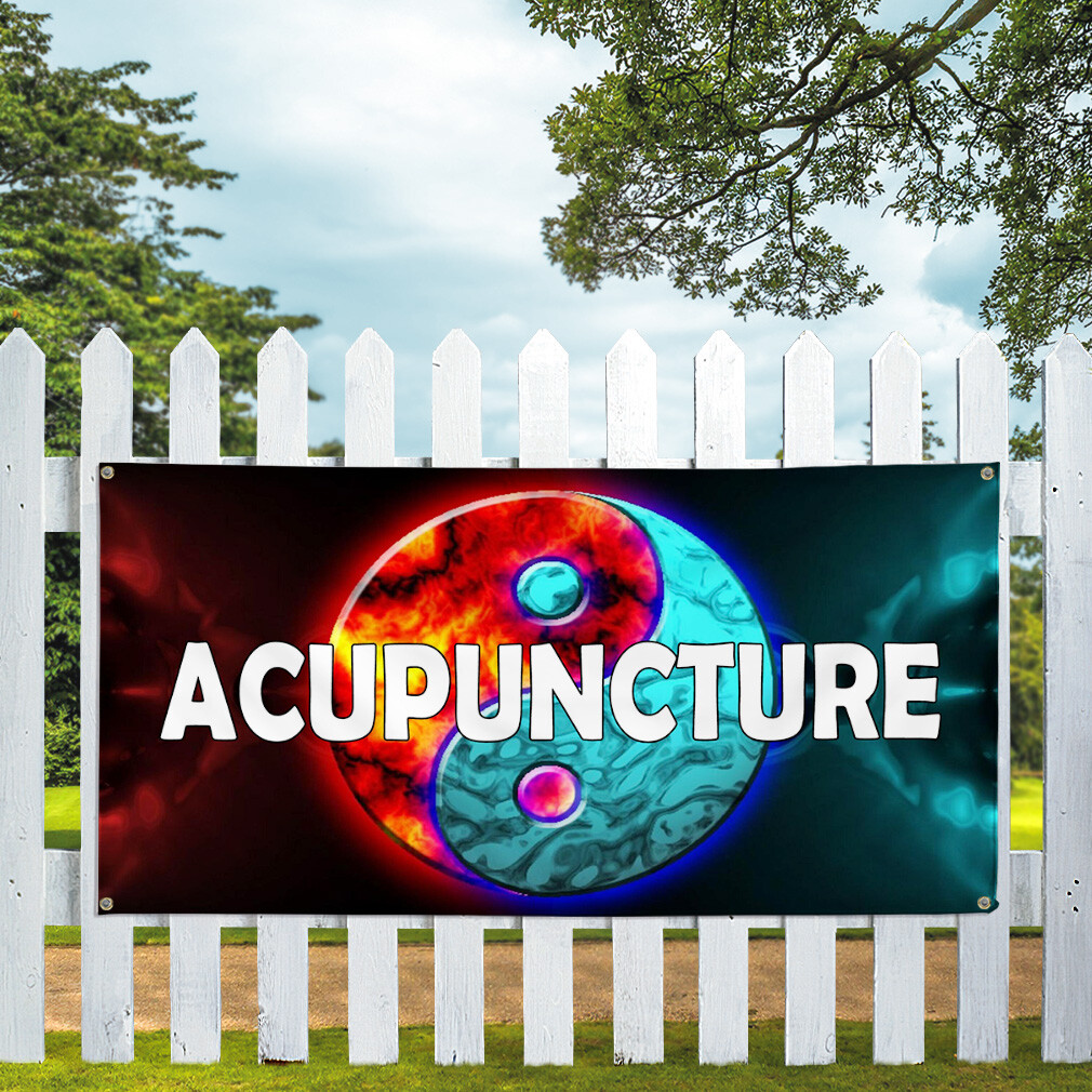 Vinyl Banner Multiple Sizes Acupuncture with Image Health Care Outdoor