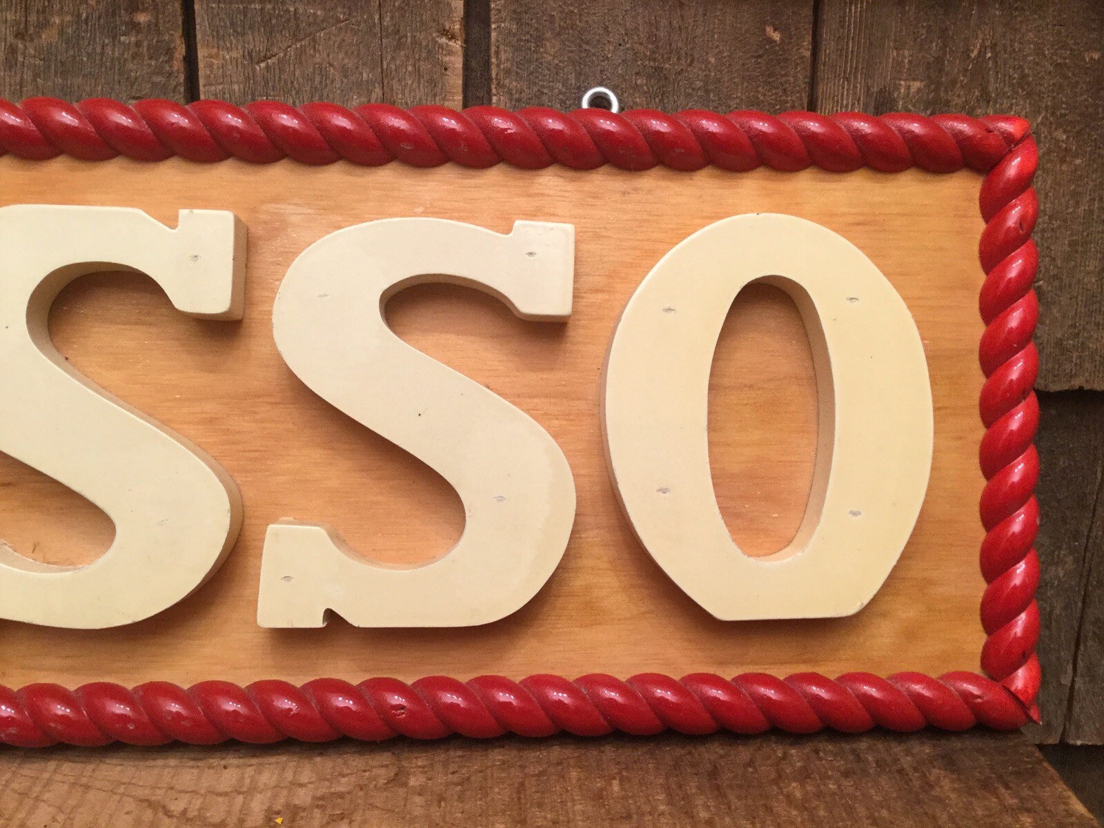 Vintage 3D Crafted Wooden Coffee Shop ESPRESSO Hanging Swing Advertising Sign