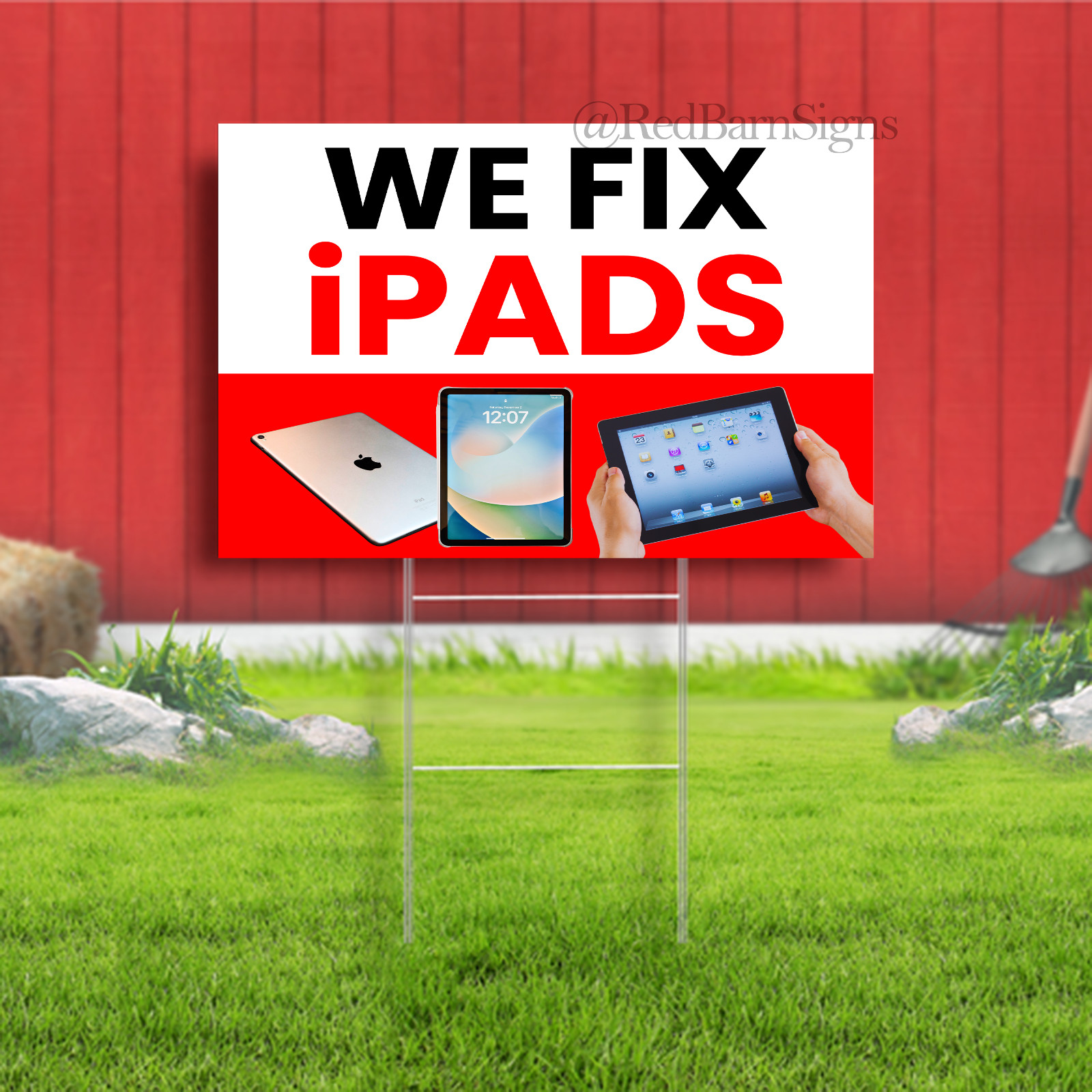 We Fix iPads Indoor Outdoor Yard Sign