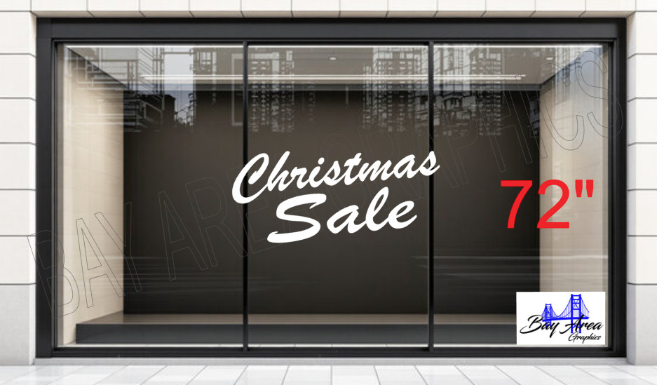 Christmas SALE Window Vinyl Sticker Sign Oracal 651 Holiday Shop Graphic 🎄