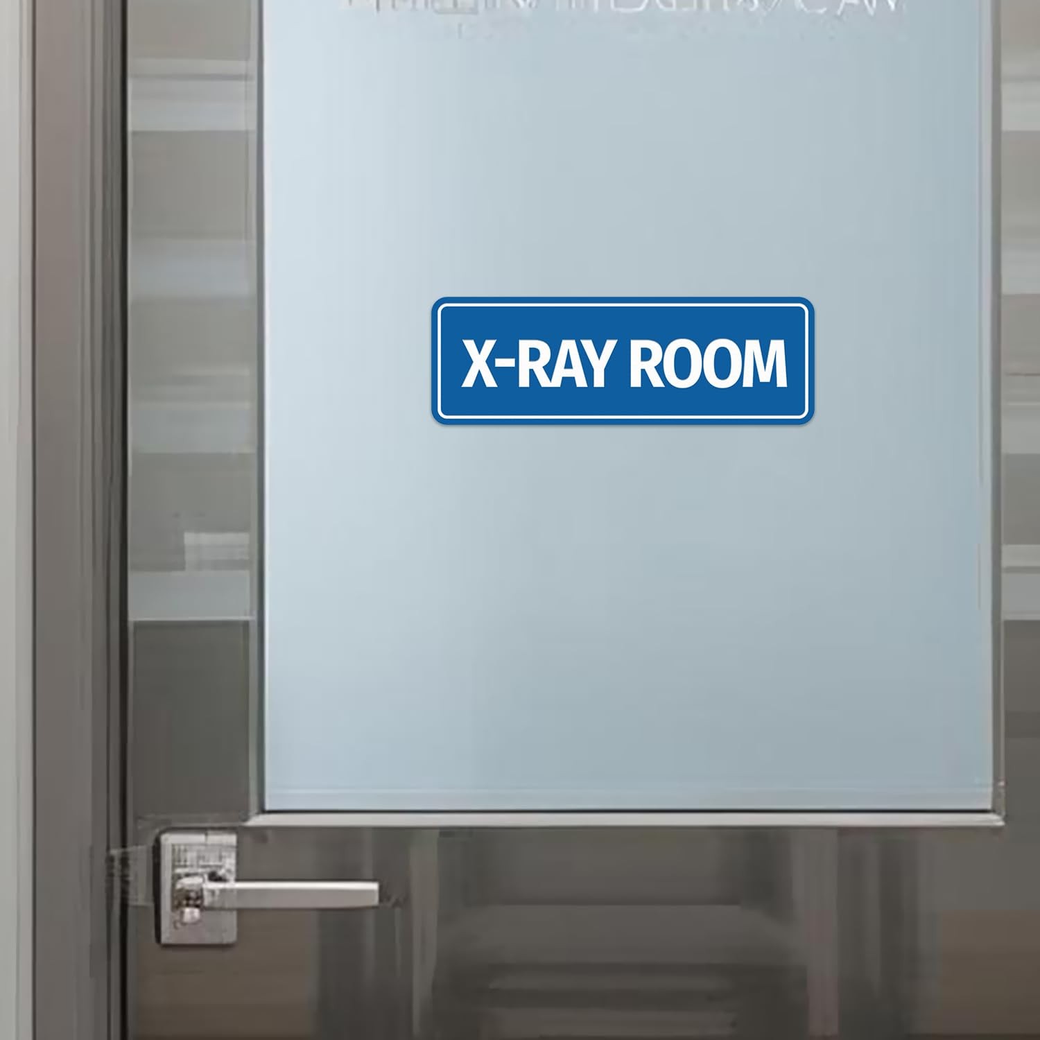 Large Standard XRay Room Warning Sign Brushed Silver High Quality Material