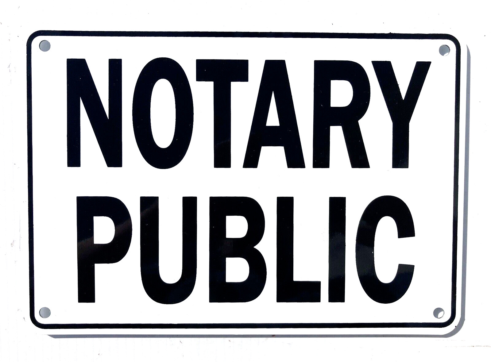 « NOTARY PUBLIC » 10&Prime; x 7&Prime; SERVICE SIGN, 2 SIGN SET, METAL