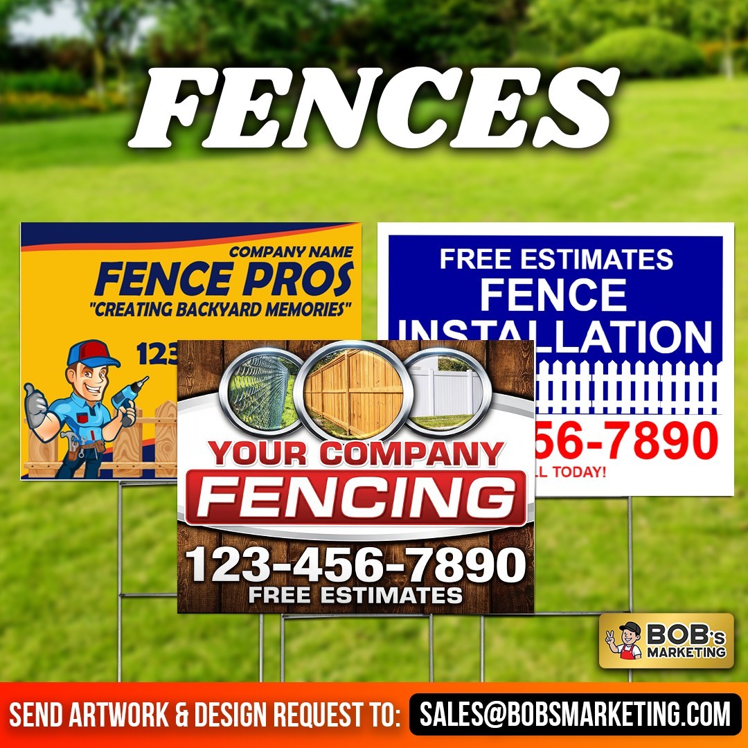 20 Pack Custom Yard Signs 24×18 Full Color Wholesale Printing + Metal H Stakes
