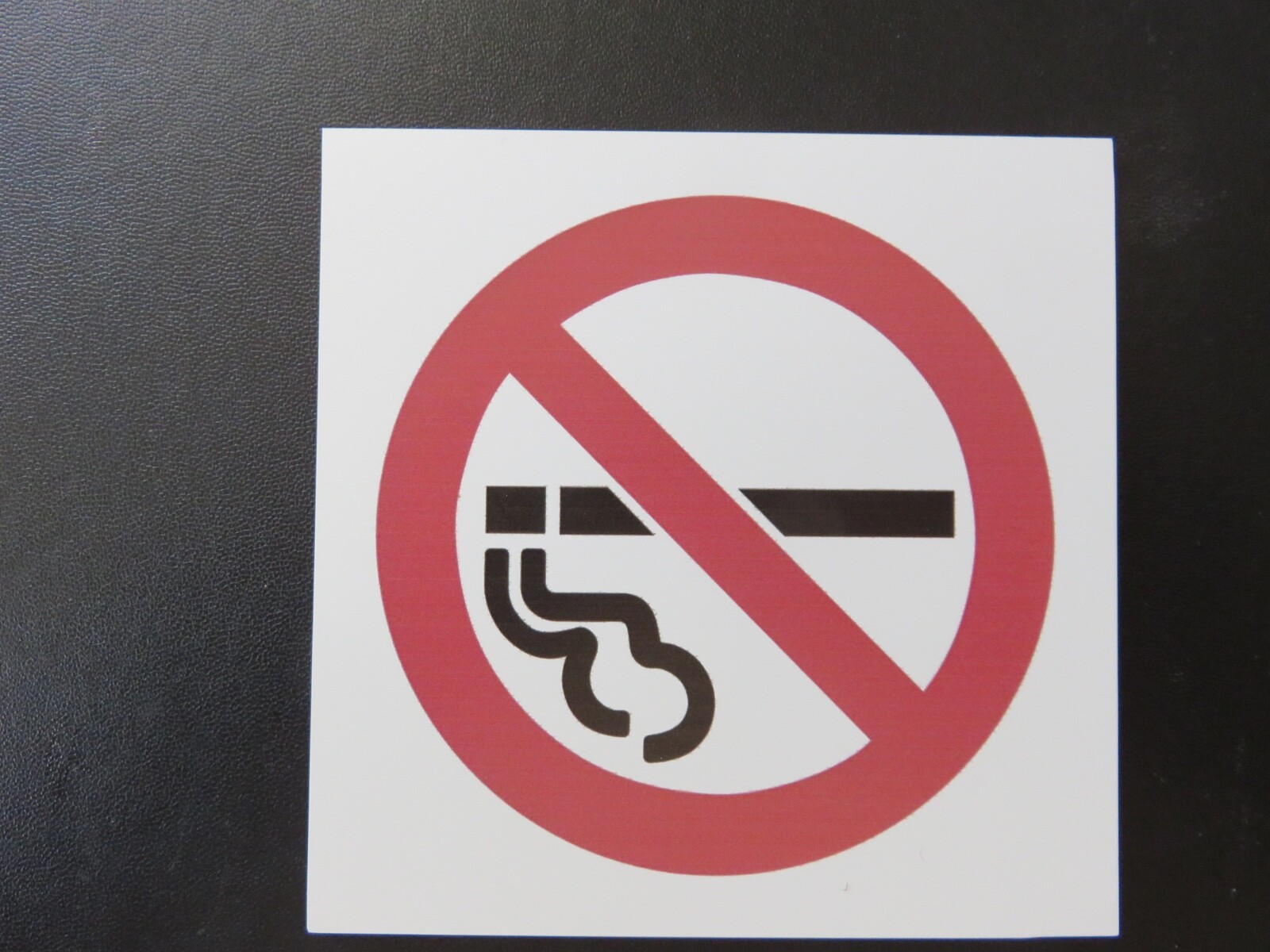 🔥🧯5-LOT-4&Prime;X4&Prime; Thick Heavy Plastic « NO SMOKING »Pictorial signs Adhesive Backing