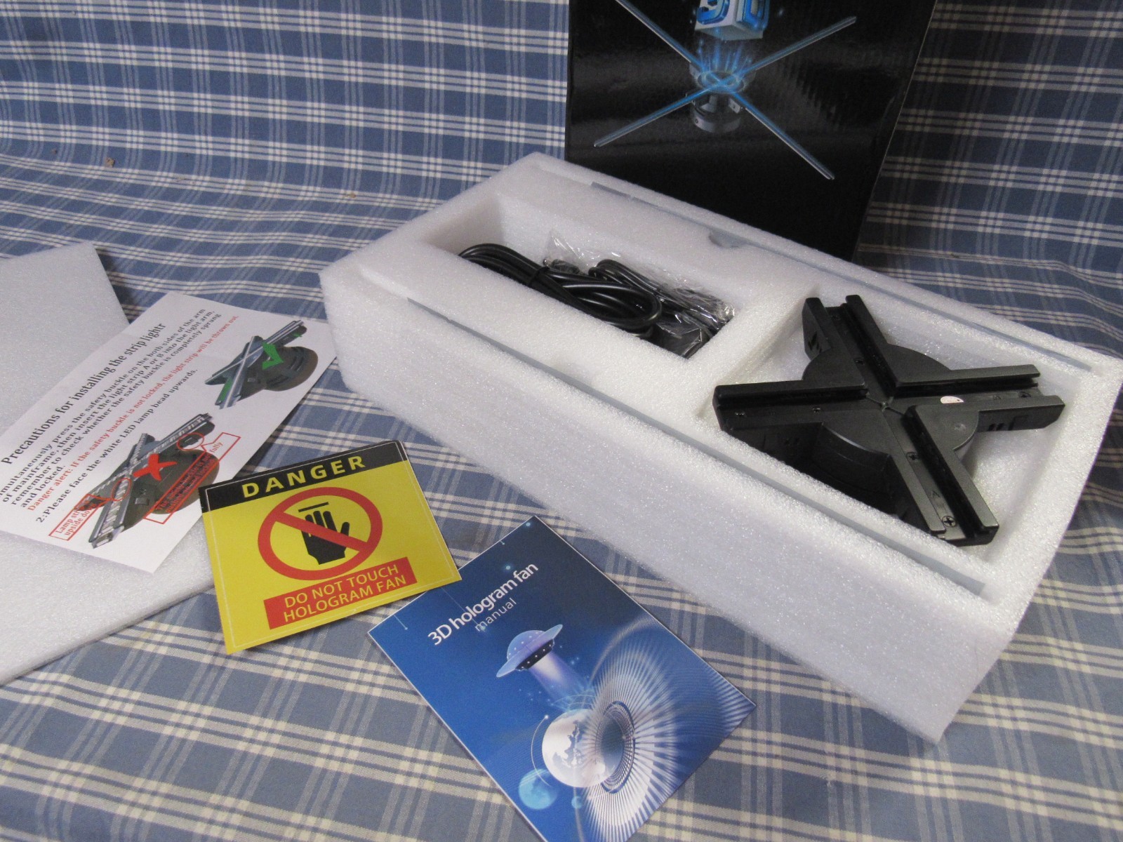 3D Hologram LED Fan 22 Inch Bluetooth, Wi-Fi (Open Box Item) FAST FREE SHIPPING.