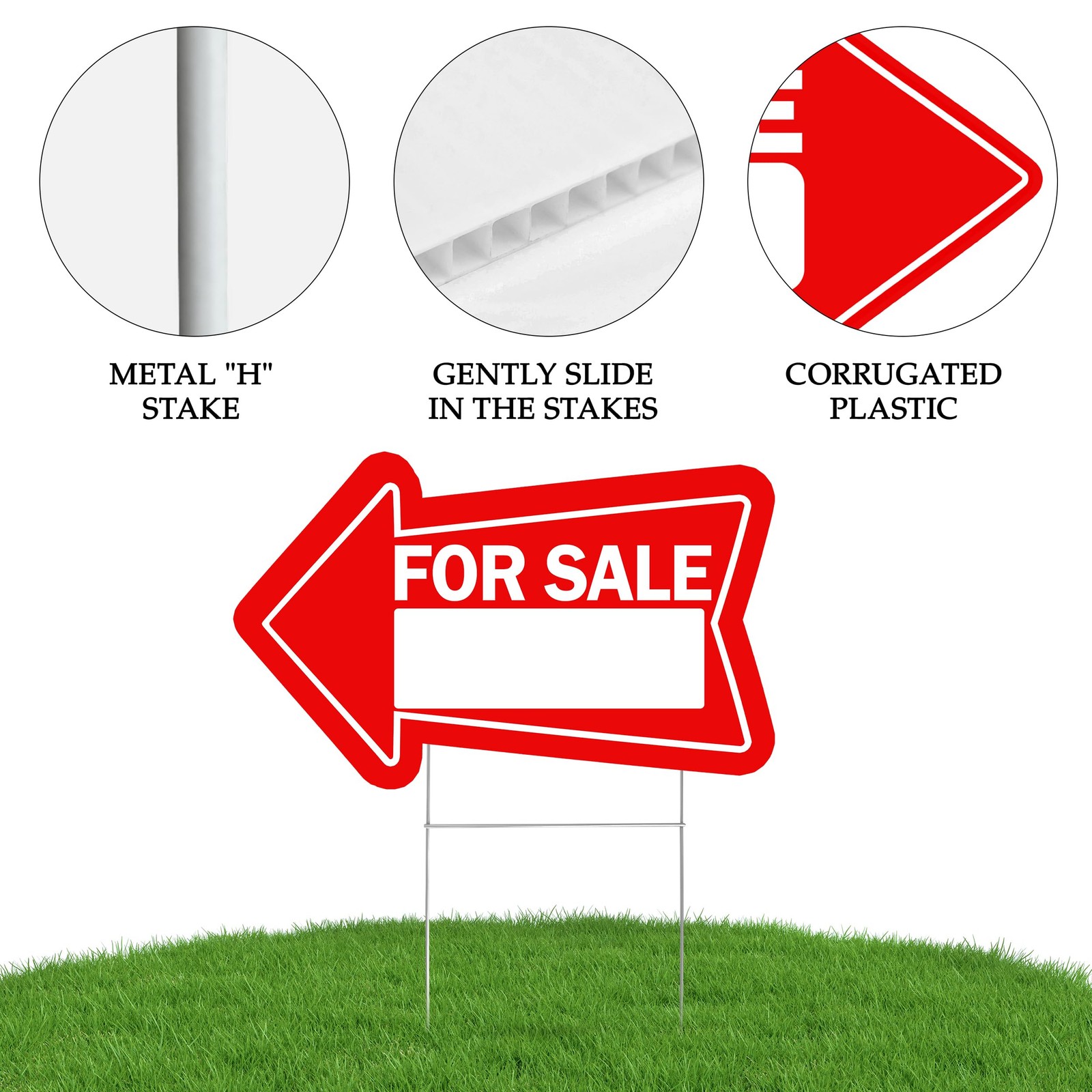 Huge Large For Sale Arrows Yard Sign Double Sided With Stake Stand Large 22 I…