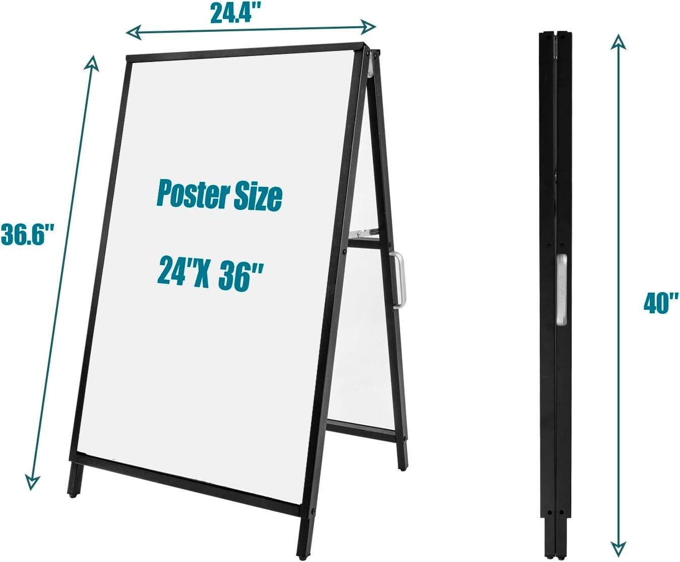 A Frame Sidewalk Sign 24×36 inches Sandwich Board Signs Outdoor Heavy Duty