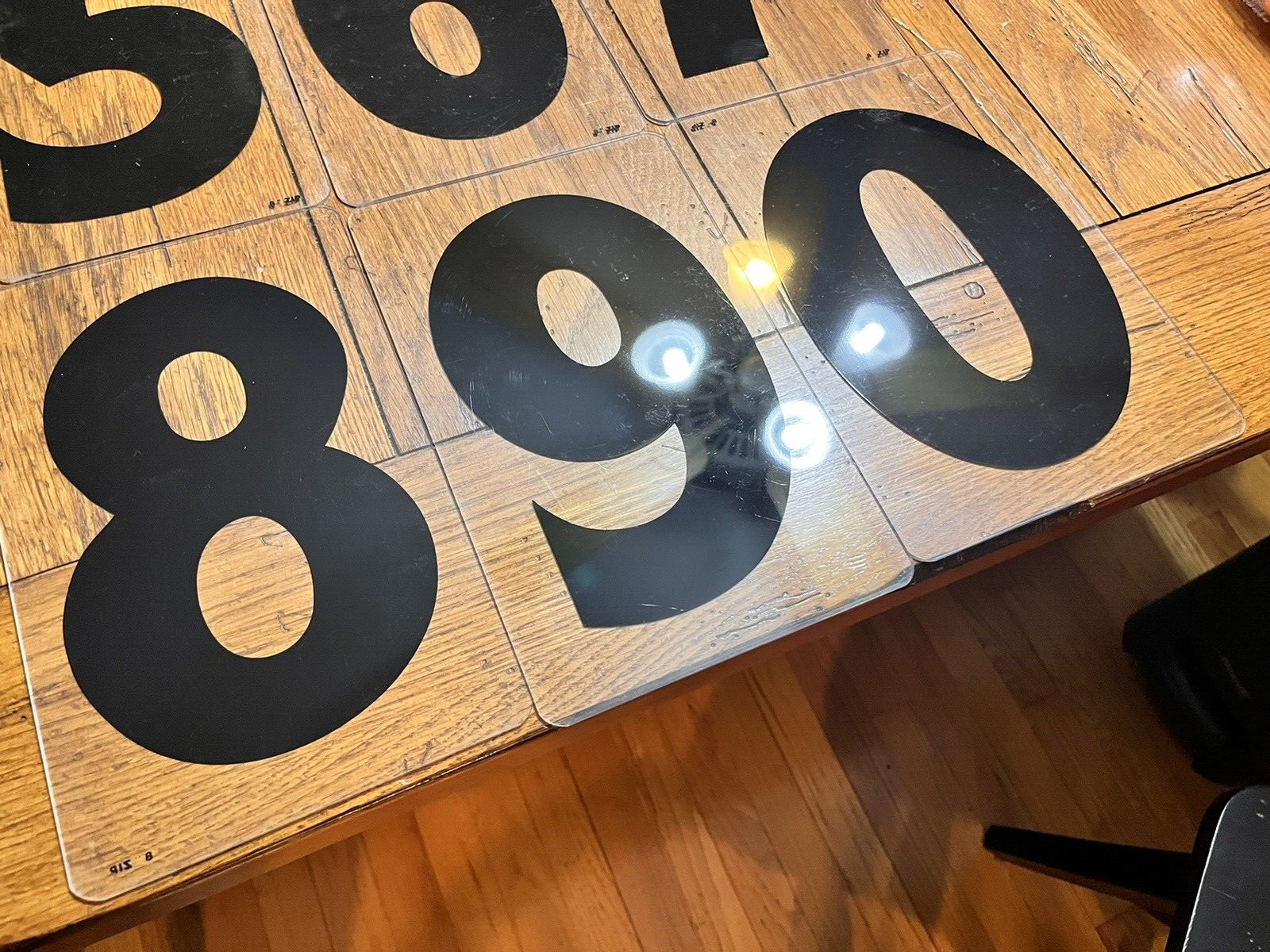 SET OF 9- 8 INCH ZIP NUMBER CHANGEABLE OUTDOOR SIGNAGE NUMBERS 2,3,4,5,6,7,8,9,0